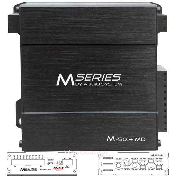 Audio System M-50.4 MD Mini 4-Kanal Verstärker Endstufe M50.4MD